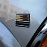 USA Flag Monochrome Raised Clear Domed Lens Decal Set (Left & Right) 3.75"x 2"