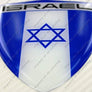 Israel Flag Raised Clear Domed Lens Decal דגל ישראל