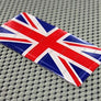 England UK Union Jack Flag Raised Clear Domed Lens Decal 4" x 2"