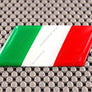 Italy Flag Raised Clear Domed Lens Decal 3"x 1.5"