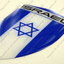 Israel Flag Raised Clear Domed Lens Decal דגל ישראל