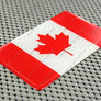 Canada Flag Raised Clear Domed Lens Decal 4"x 2.5"