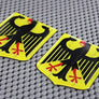 Germany Flag Crest Raised Clear Domed Lens Decal 2"x 2.36"