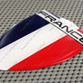France Flag Raised Clear Domed Lens Decal 3.13"x 4.33"