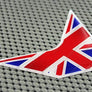 England UK Union Jack Flag Triumph Raised Clear Domed Lens Decal V Shape