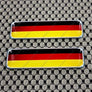 Germany Flag Raised Clear Domed Lens Decal Set 2.3"x 0.73"