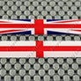 England Union Jack Flag Raised Clear Domed Lens Decal Set 4"x 0.5"