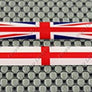 England Union Jack Flag Raised Clear Domed Lens Decal Set 4"x 0.5"