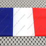 France Flag Raised Clear Domed Lens Decal 4"x 2.5"