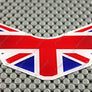 England UK Union Jack Flag Triumph Raised Clear Domed Lens Decal V Shape