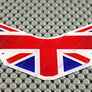 England UK Union Jack Flag Triumph Raised Clear Domed Lens Decal V Shape