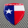 Texas Flag Raised Clear Domed Lens Decal