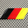 Germany Flag Raised Clear Domed Lens Decal Slanted 3"x 1.5"