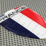 France Flag Raised Clear Domed Lens Decal 3.13"x 4.33"