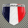 France Flag Raised Clear Domed Lens Decal 3.13"x 4.33"
