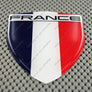 France Flag Raised Clear Domed Lens Decal 3.13"x 4.33"