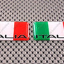 Italy Italia Flag Raised Clear Domed Lens Decal Mini Set 2"x 1.25"
