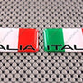 Italy Italia Flag Raised Clear Domed Lens Decal Mini Set 2"x 1.25"