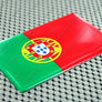 Portugal Flag Raised Clear Domed Lens Decal