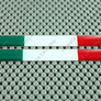 Italy Flag Raised Clear Domed Lens Decal Mini Set 3.5"x 0.35"