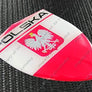 Poland Polska Flag Raised Clear Domed Lens Decal