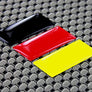 Germany Flag Raised Clear Domed Lens Decal 2.25"x 1.2"