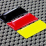 Germany Flag Raised Clear Domed Lens Decal 2.25"x 1.2"