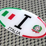 Italy Italia Flag Raised Clear Domed Lens Decal Oval 3"x 1.75"