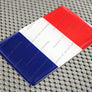 France Flag Raised Clear Domed Lens Decal 4"x 2.5"