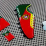 Portugal Euro Cup Soccer Shoe Raised Clear Domed Lens Decals (4 Piece Set)