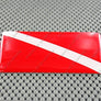 Scuba Dive Flag Raised Clear Domed Lens Decal
