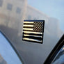USA Flag Monochrome Raised Clear Domed Lens Decal Set (Left & Right) 3.75"x 2"
