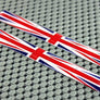 England Union Jack Flag Raised Clear Domed Lens Decal Set 4" x 0.5"