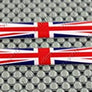 England Union Jack Flag Raised Clear Domed Lens Decal Set 4" x 0.5"