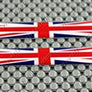 England Union Jack Flag Raised Clear Domed Lens Decal Set 4" x 0.5"