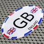 England Great Britain Raised Clear Domed Lens Decal Oval 3" x 1.75"