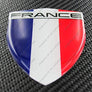 France Flag Raised Clear Domed Lens Decal 3.13"x 4.33"