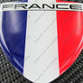 France Flag Raised Clear Domed Lens Decal 3.13"x 4.33"
