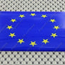 European Union Flag Raised Clear Domed Lens Decal