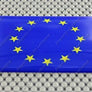 European Union Flag Raised Clear Domed Lens Decal