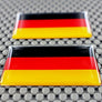 Germany Flag Raised Clear Domed Lens Decal Set 2"x 1.2"
