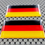 Germany Flag Raised Clear Domed Lens Decal Set 2"x 1.2"