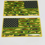 US Army Camouflage USA Flag Raised Clear Domed Lens Decal Set (Left & Right) 5.5"x 3"