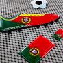 Portugal Euro Cup Soccer Shoe Raised Clear Domed Lens Decals (4 Piece Set)
