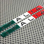 Italy Italia Flag Raised Clear Domed Decal Set 5"x 0.5"