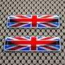 England Flag Raised Clear Domed Lens Decal Set 2.3"x 0.73"