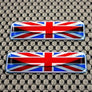 England Flag Raised Clear Domed Lens Decal Set 2.3"x 0.73"