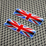England Flag Raised Clear Domed Lens Decal Set 2.3"x 0.73"