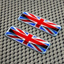 England Flag Raised Clear Domed Lens Decal Set 2.3"x 0.73"