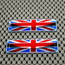 England Flag Raised Clear Domed Lens Decal Set 2.3"x 0.73"
